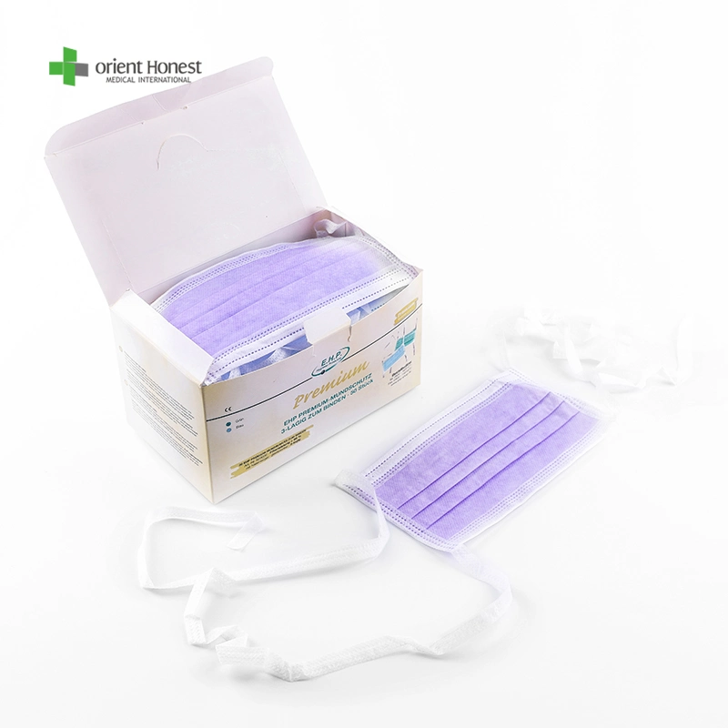 Disposable Tie on Filter Paper Masks Tie on Filter Paper Mouth Covers Tie on Non Woven Face-Masks for Nurse China Hubei Factory