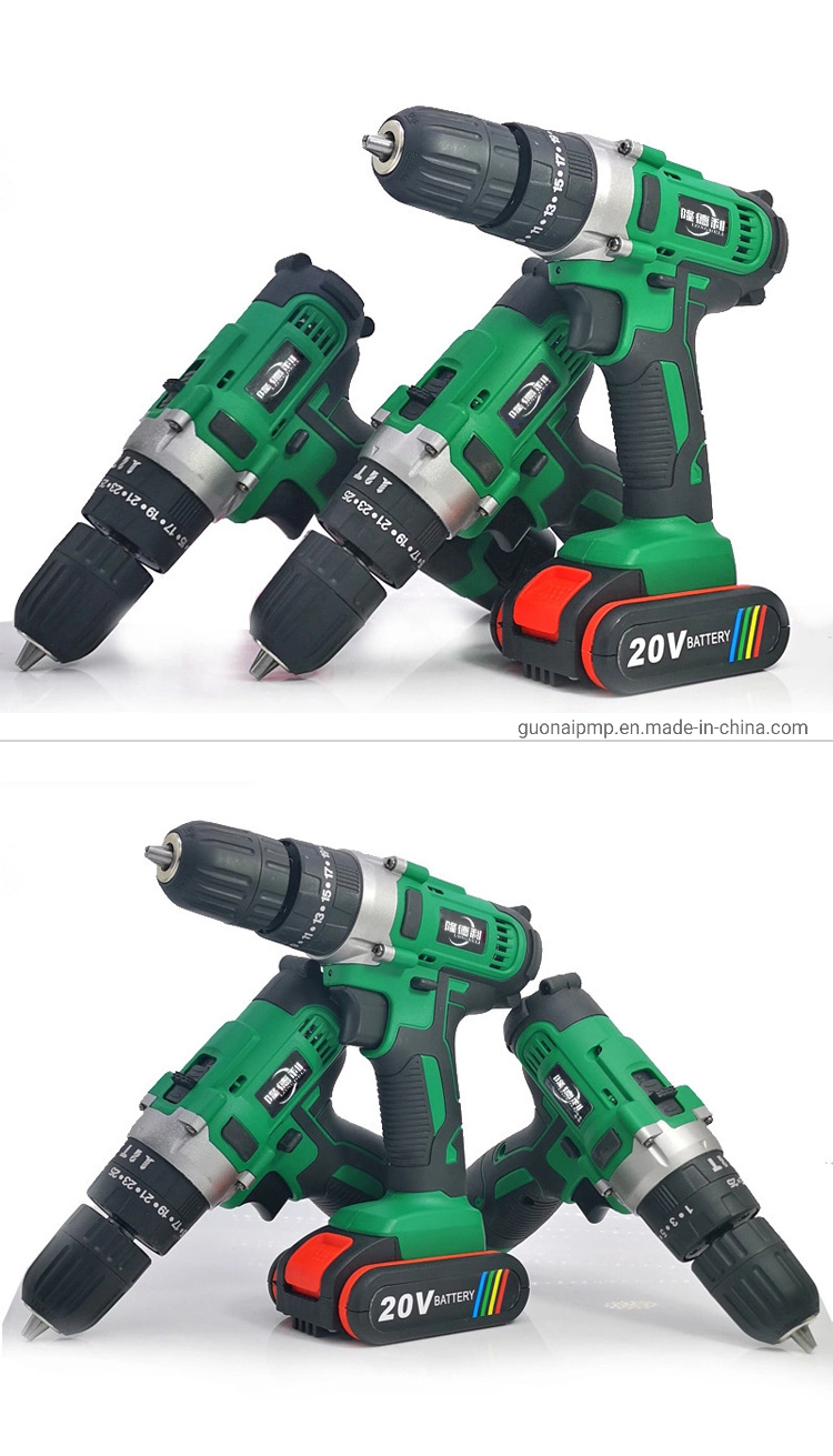 Power Tool OEM 20V Rechargeable Industry Lithium Electric Drill Cordless Impact Drill