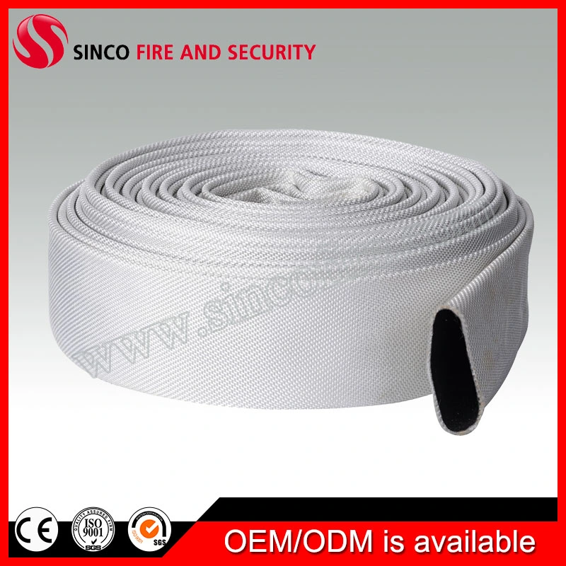 PVC/ Rubber Lined White Jacket Fire Hose with Hose Couplings