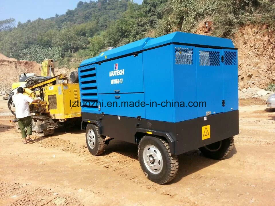 179cfm 7bar Kubota Diesel Power Air Compressor for Jackhammer