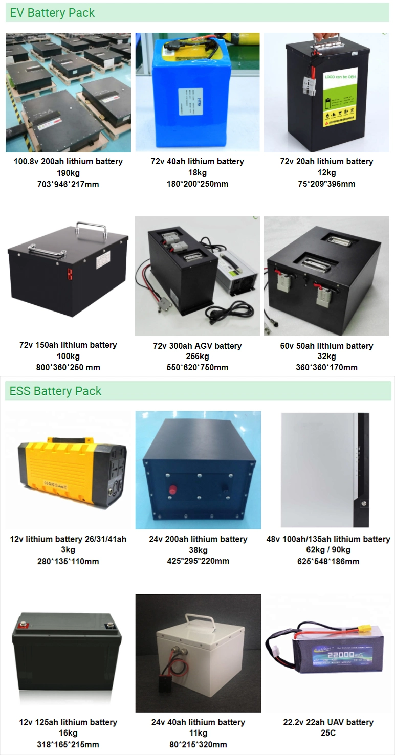 LiFePO4 Battery 3.2V 48V 144V 400ah Nickel Iron Battery for UPS Application Rechargeable Battery Pack