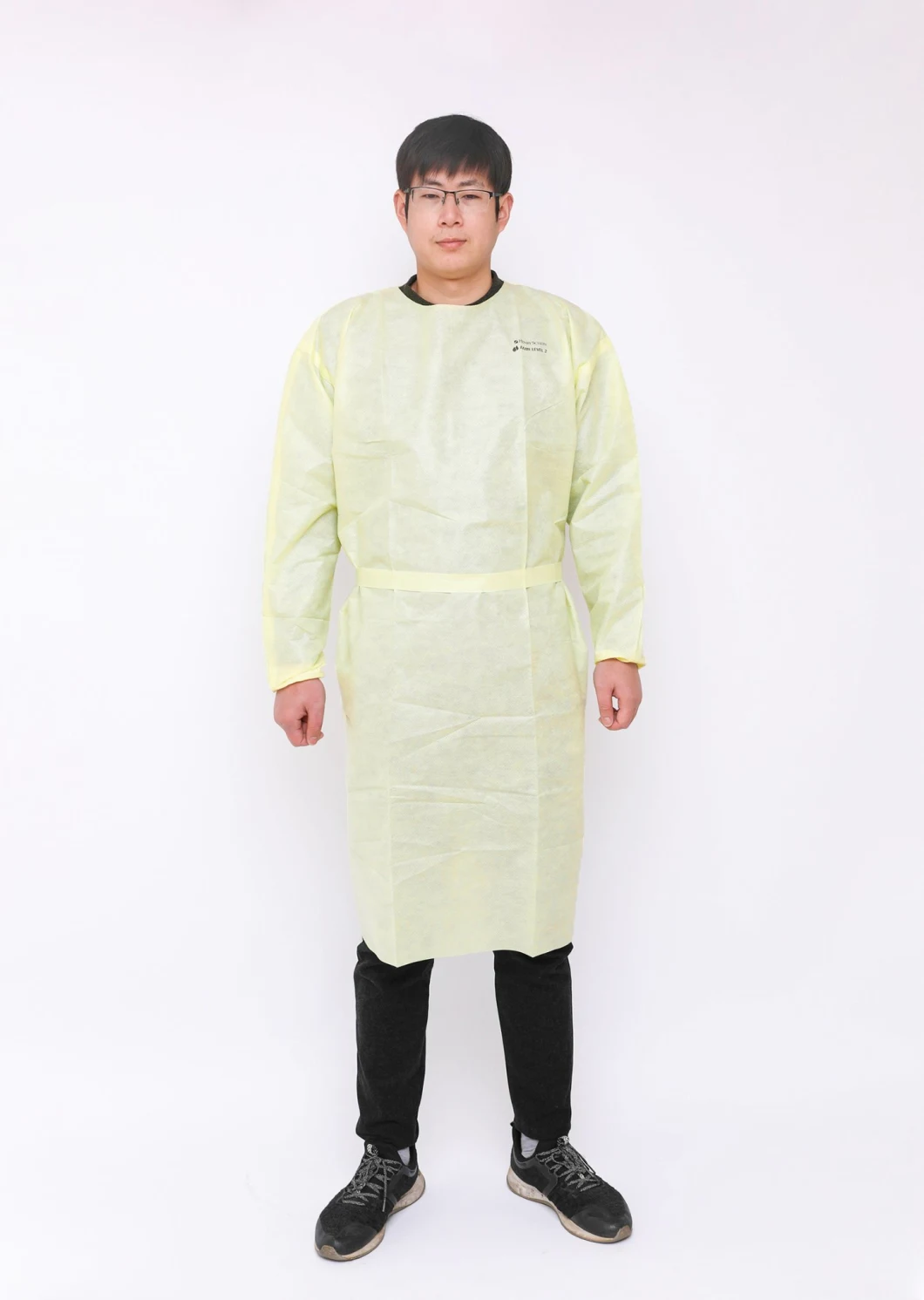 Factory Direct Sale Disposable Microporous+ SMS Film Coverall Chemical PP PE Safety Coverall Nonwoven Protective Overall
