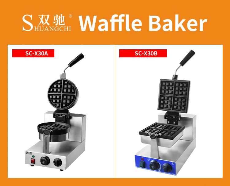 Commercial Cast Iron Thick Waffle Baker for Coffee Shop