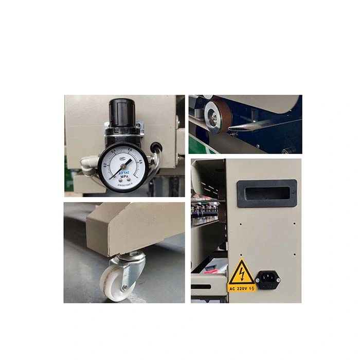 Automatic Gas Flushing Band Sealer Sealing Machine Continuous Inflating Film Bag Band Sealer