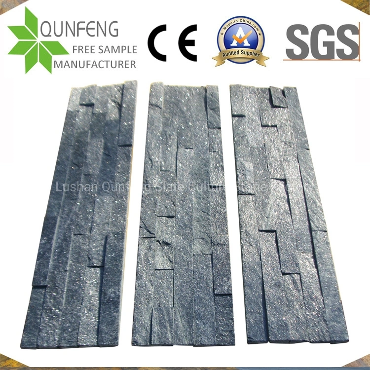 Pizarra China Natural Black Culture Stone Panel Quartzite Wall Decoration