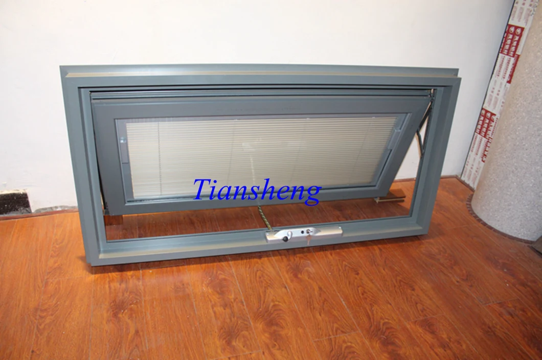 Customzied Thermal Break Aluminum/Aluminium Casement Awning Window Glass Window House Window with Built-in Blind
