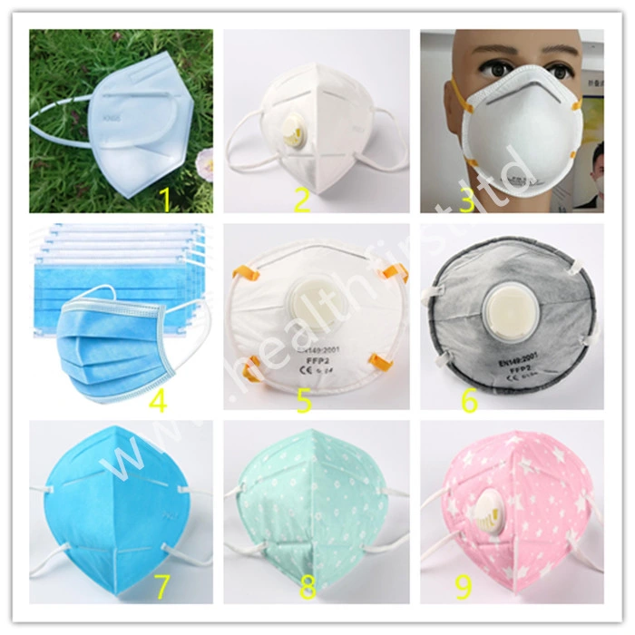 Factory Made Mask with Valve En149 Dust Mask Face Mask FFP2 Mask White KN95 Cup Mask