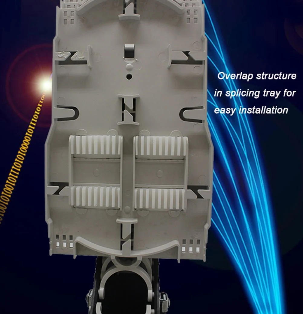 FTTX FTTH Cable Optic Fiber Closure Splice Enclosure with 4 Cable Port Fiber Optic Joint Enclosure