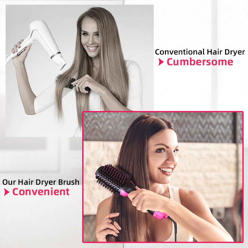 in Stock Volumizer Spin Rotating One Step Hair Straightener Curing Iron