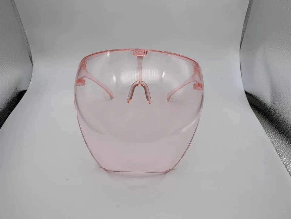 Fashion Plastic Transparent Clear Colourful Protective Mask Faceshields Face Shields with Anti-Fog Anti-Scratch