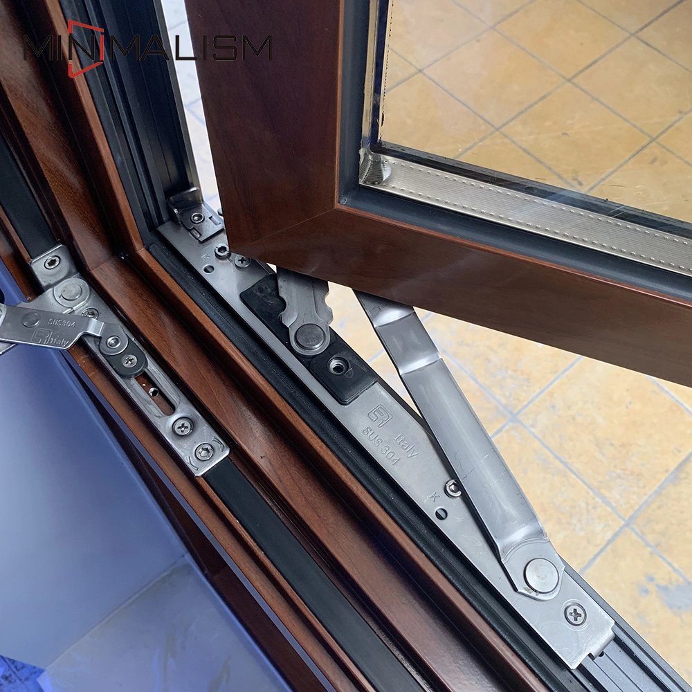 Aluminium Casement Window Arch Design with 304# Mosquito Net Clear Glass for Personal Home