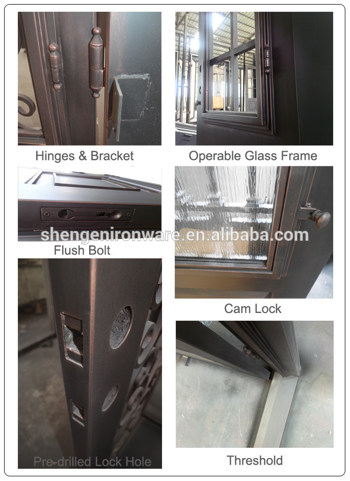 High Security Single Entry Door with Tempered Glass Window
