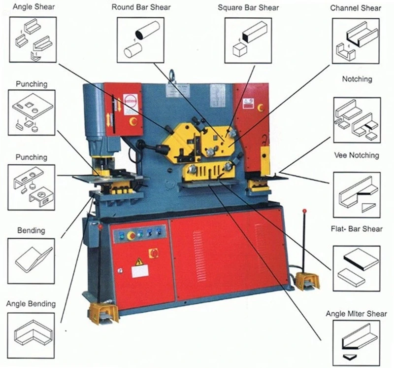 Iron Worker Q20y for Punching and Cutting Functions Iron Worker Hydraulic Iron Worker