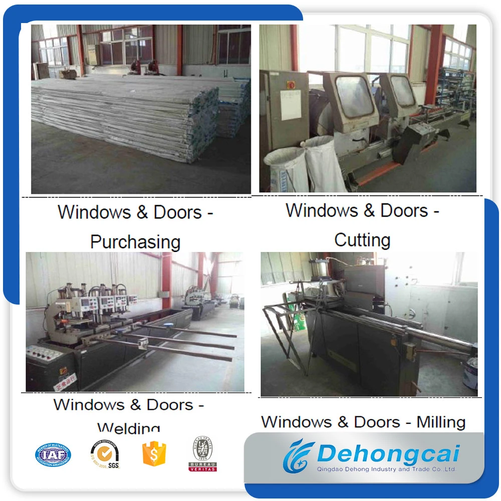 Customized UPVC/PVC Profile Plastic Window Double Glass Window/Sliding Window with Mosquito Net