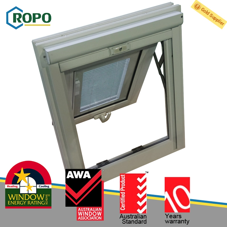 UPVC Double Glazed Awing Windows, PVC Blinds Windows