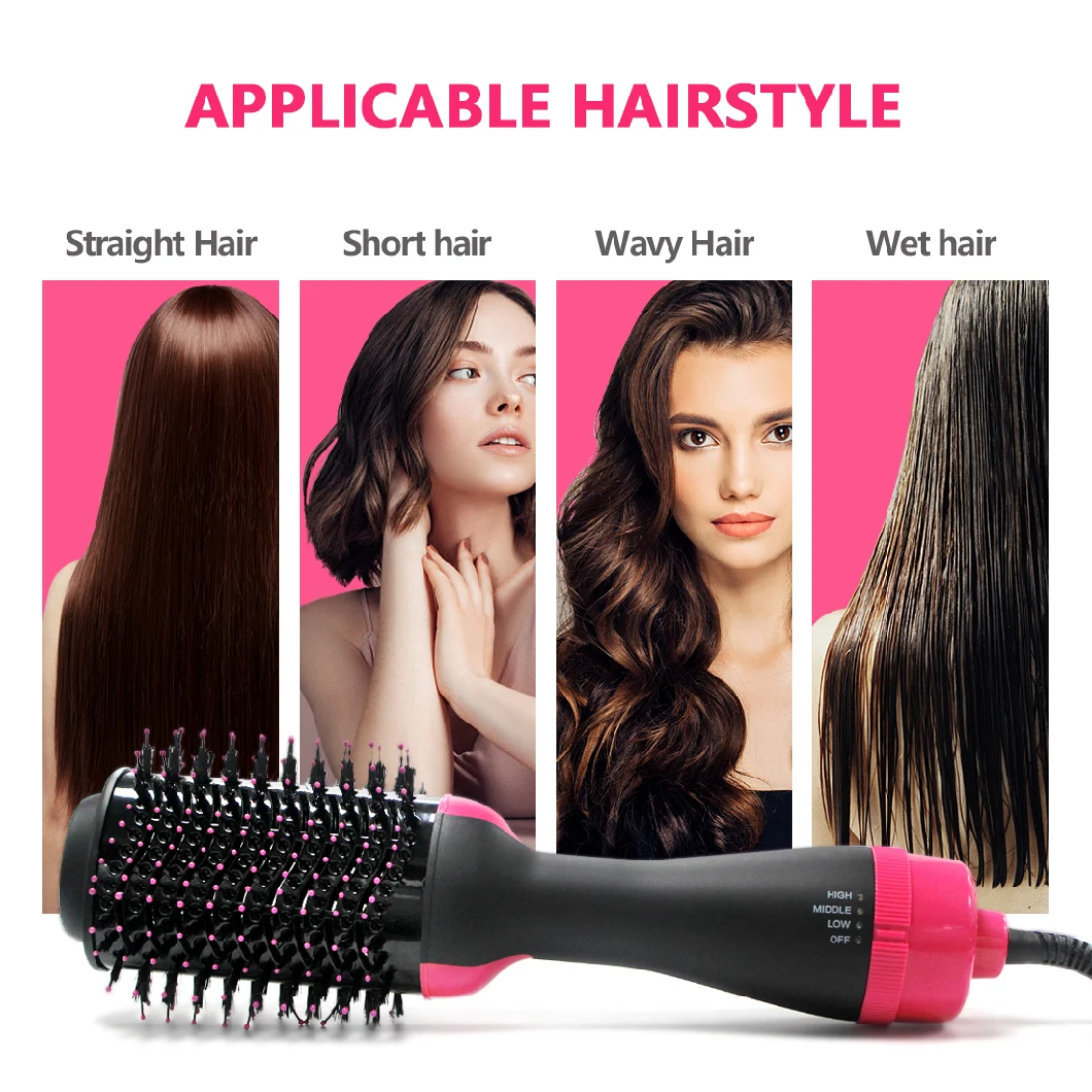 One Step Hair Dryer & Volumizer, Hair Dryer Brush Hot Air Hair Brushes, 3-in-1 Negative Ion Straightening Brush Salon and Curly Hair Comb Reduce Frizz