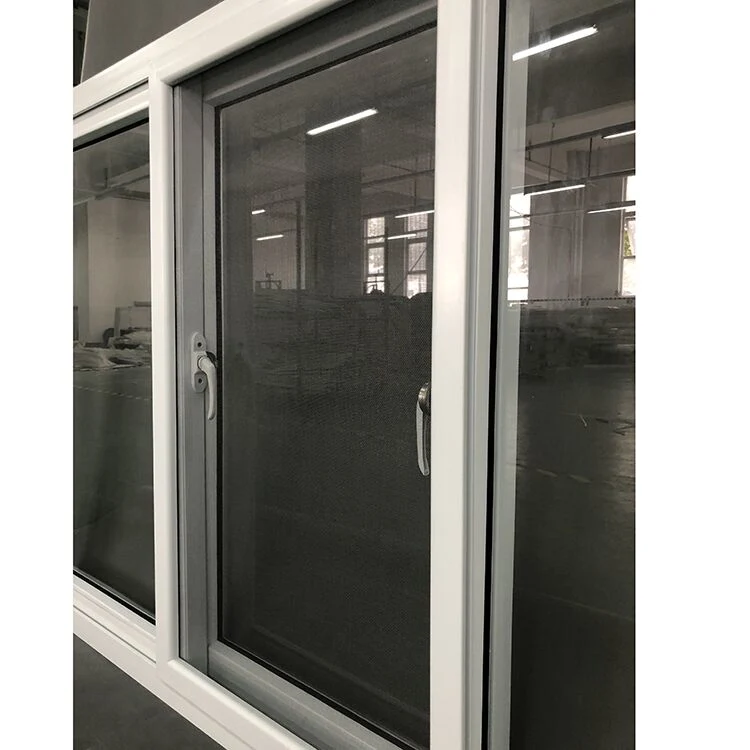 UPVC Doors and Window Frames Hung Sliding House Window Grill Glass Design
