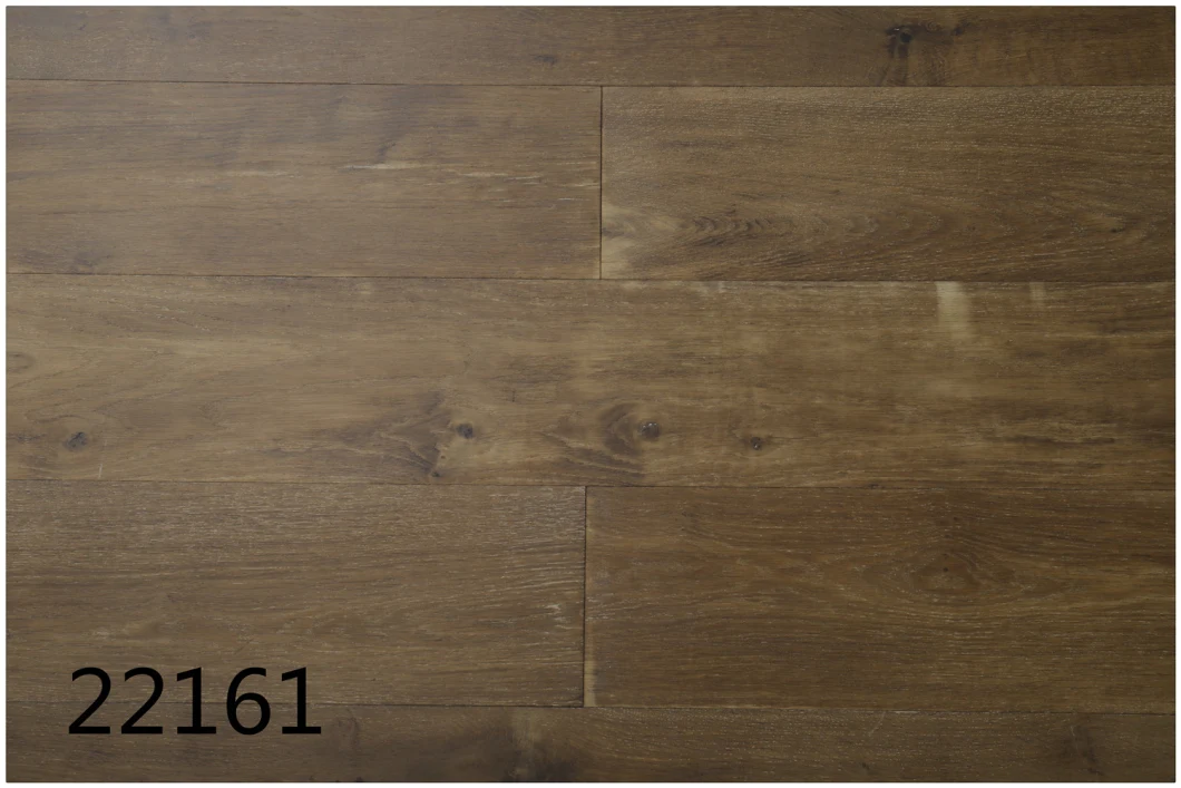 Natural Oak Floor, Light Grey Color, Rustic Style, Hardwood Floor