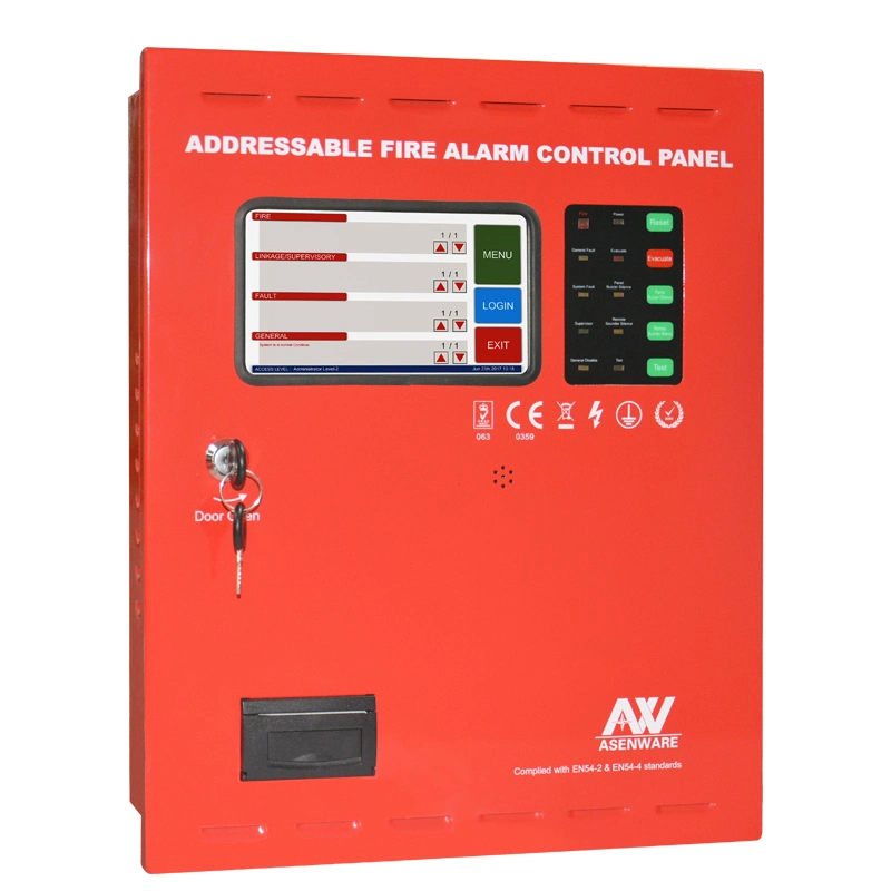 Asenware 1 Loop Addressable Fire Alarm Monitor Panel