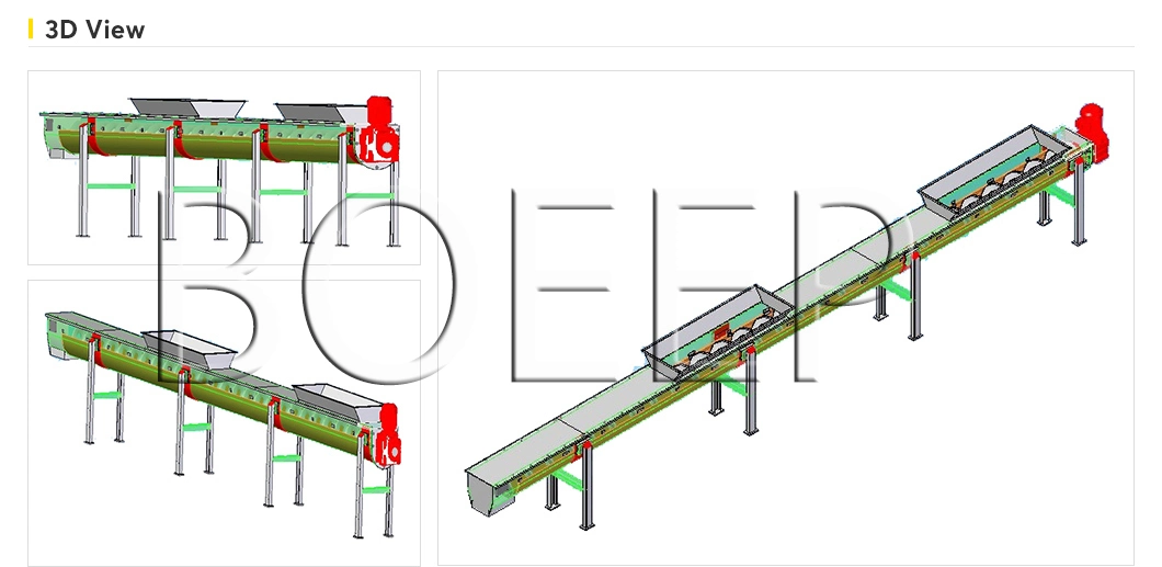 Separated Sludge's Shaftless Screw Conveyors Sludge Conveying Device Made of Stainless Steel in China