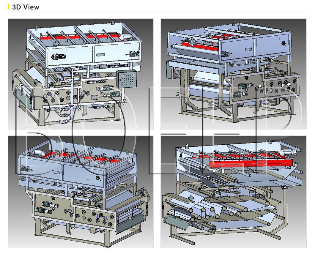Integrated Wastewater Management Sludge Dewatering Automat Belt Vacuum Filter Press Machine