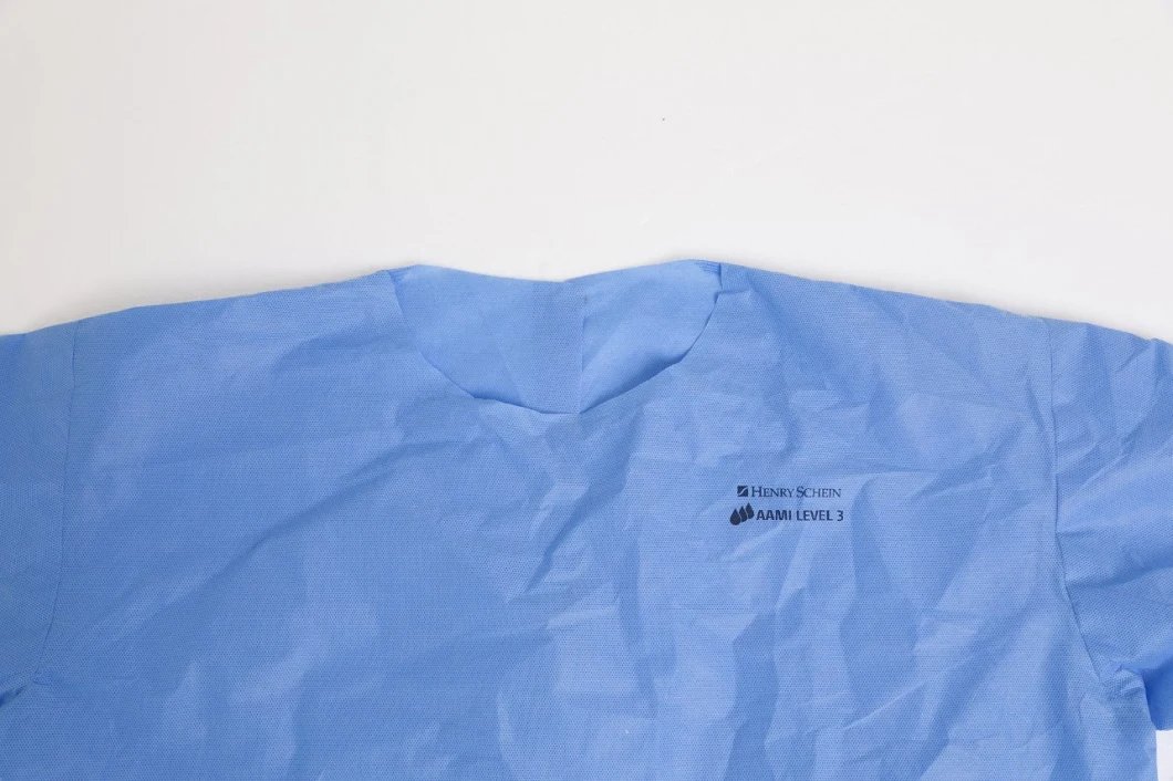 Disposable CE Hospital Coverall Medical Virus Safety Protective Clothing Non Woven Fabric with PE Film