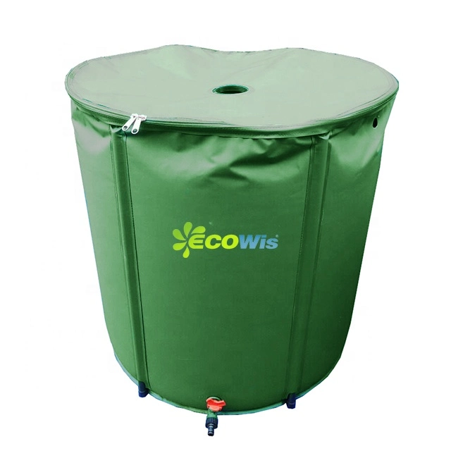 400L Collapsible Rain Barrel, Portable Water Storage Tank, Rainwater Collection System Downspout