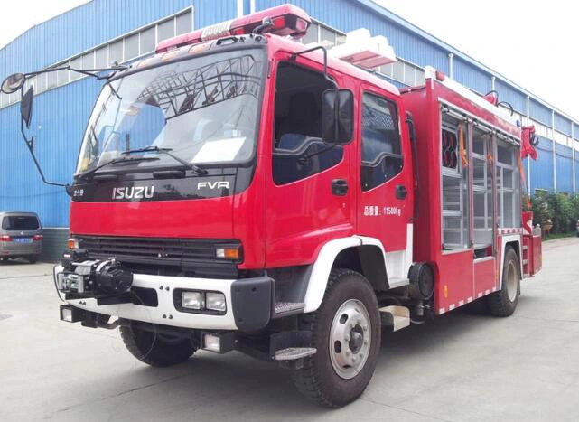 Isuzu Emergency Rescue Fire Vehicle Fvr 240HP 5tons Crane Rescue Fire Truck