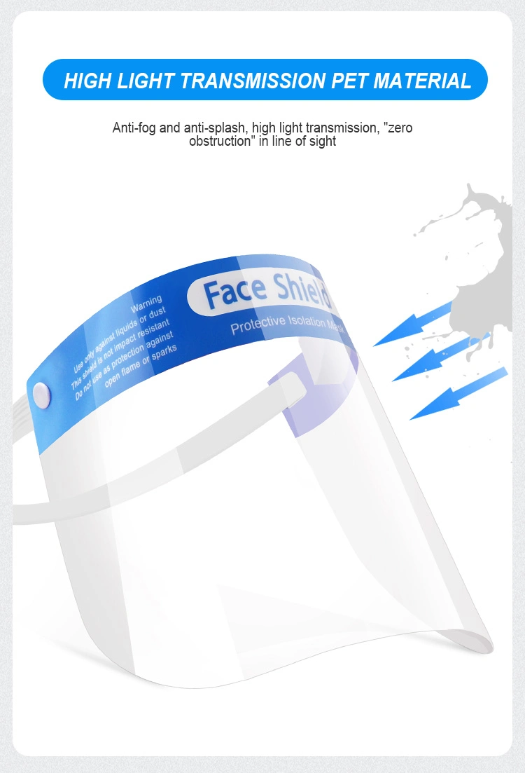 Protective Film Tool Anti-Fog Dust-Proof Premium Pet Face Shield