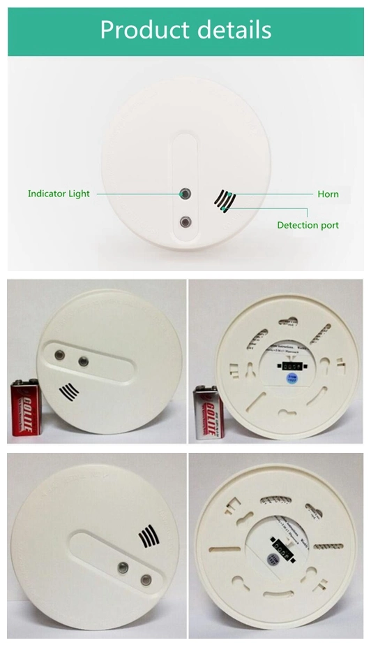 Best Fire Detector Optical White Color Infrared Smoke Alarm for Fire Alarm System with Ce