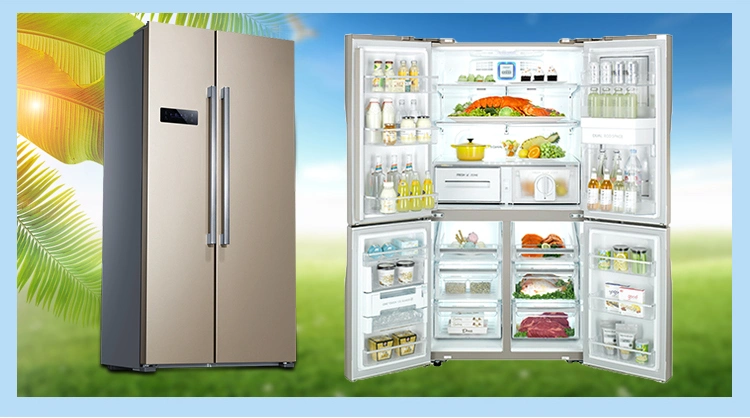 Folding Glass Door Supermarket Display Juice Refrigerator Used for Sale