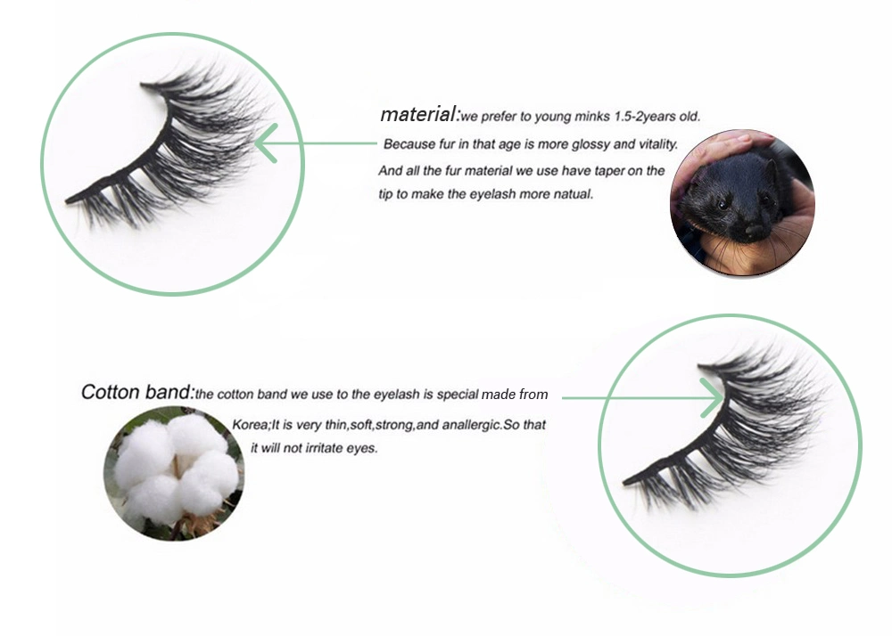 Private Label 3D Mink Eyelashes Strip Eyelashes Set with Eyeliner Glue, Lash Curler, Tweezer