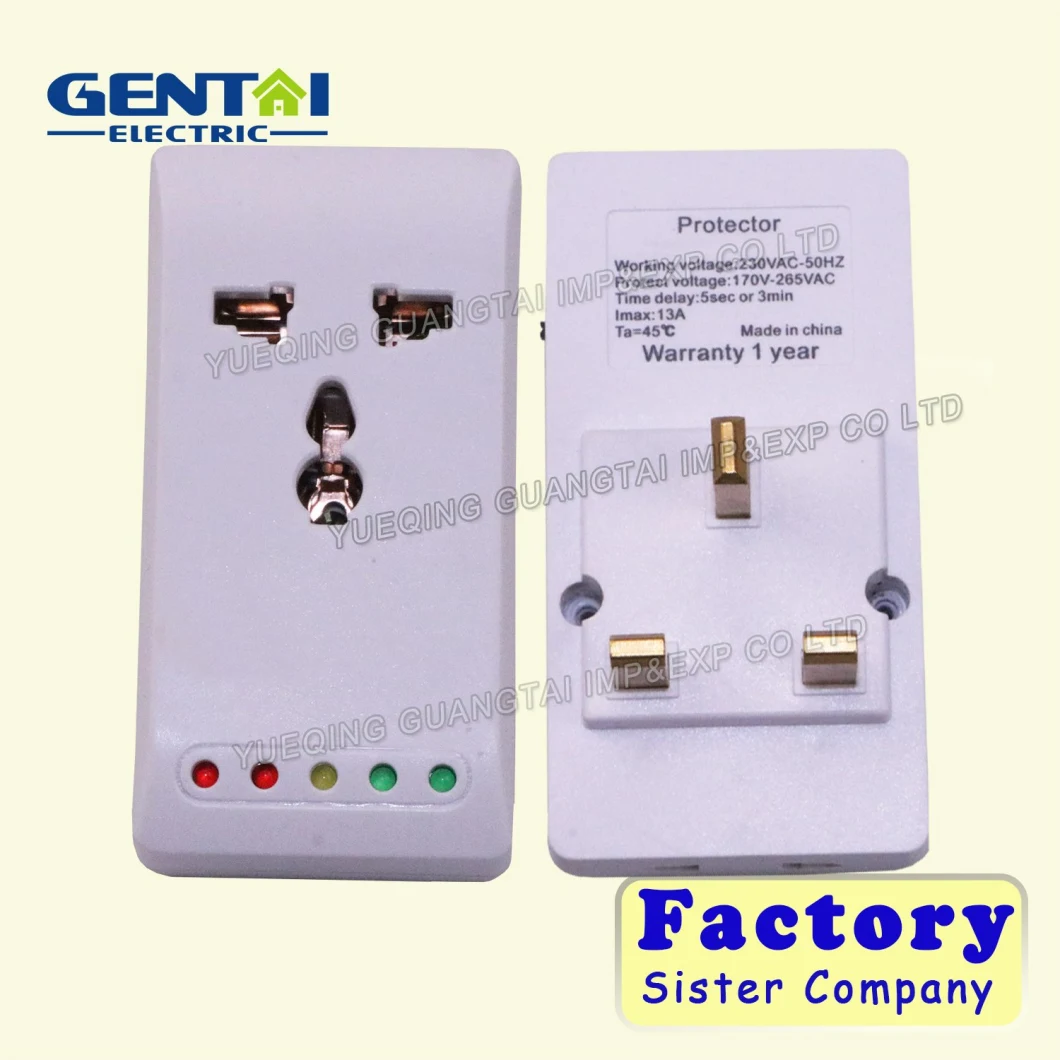 New Design High Quality British Standard Fridge Protector Voltage Protector Self Compound Over Voltage Protector Socket