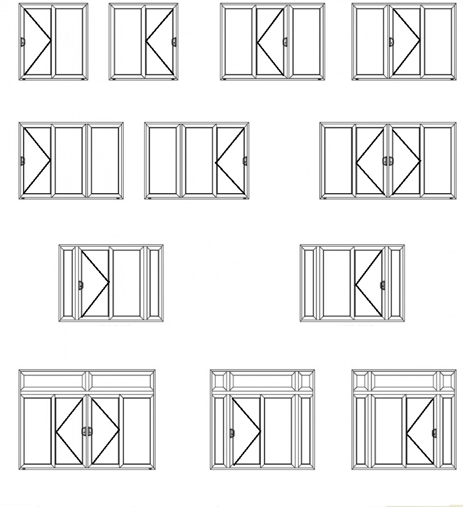 Casement Door, Double Glass Swing PVC Door