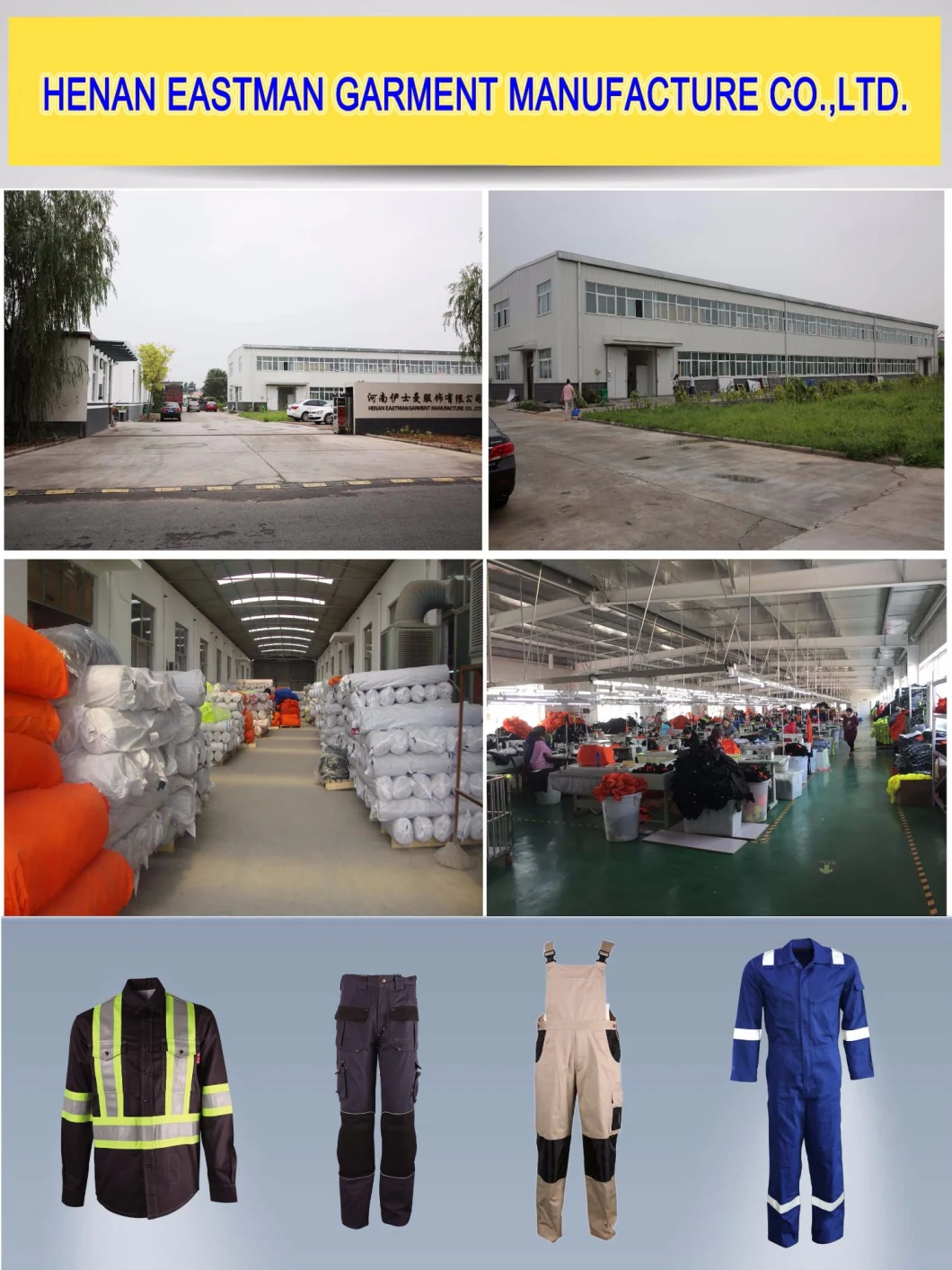 Hi-Vis Yellow 100% Cotton Heat Resistant and Firefighting Fireproof Safety Work Overall Suit