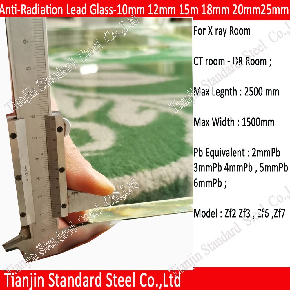 X Ray Pb Glass 8mm 10mm 12mm 18mm 20mm X-ray Protective Radiation Shielding Lead Glass