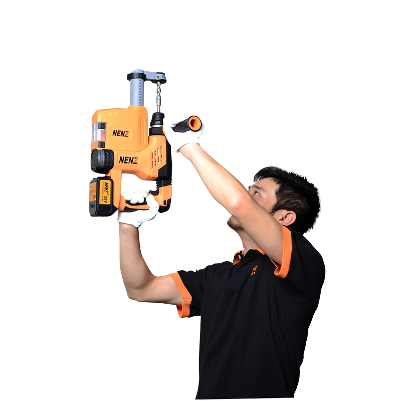 Compact Design Hammer Drill with Dust Collection 2 Lithium Batteries (NZ80-01)