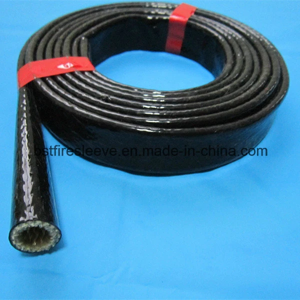 Hydraulic Hose Cover Iron Oxide Red Silicone Rubber Fire Protection Sleeving