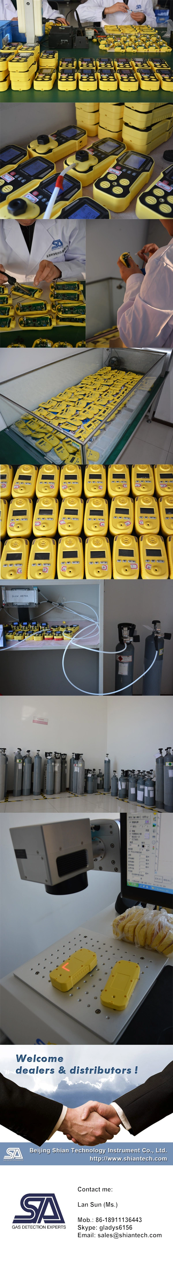 Factory Price Multi Gas Detector IP66 4 Gas Detector with External Gas Sampling Pump