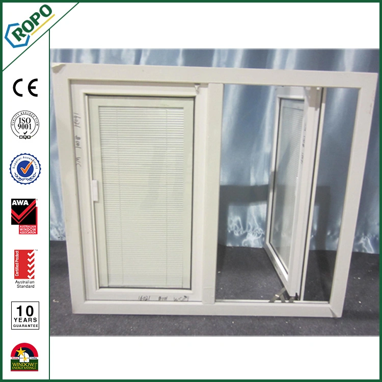 UPVC Double Glazed Sound Insulation Swing Windows, PVC Blind Casement Windows
