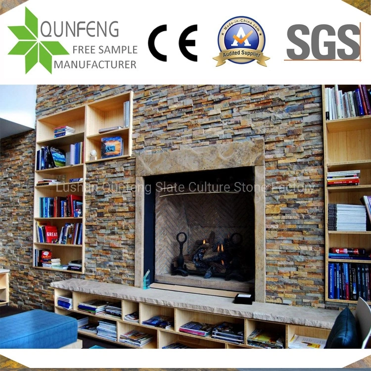 Cheap Price China Rusty Wall Cladding Veneer Slate Stone Panel