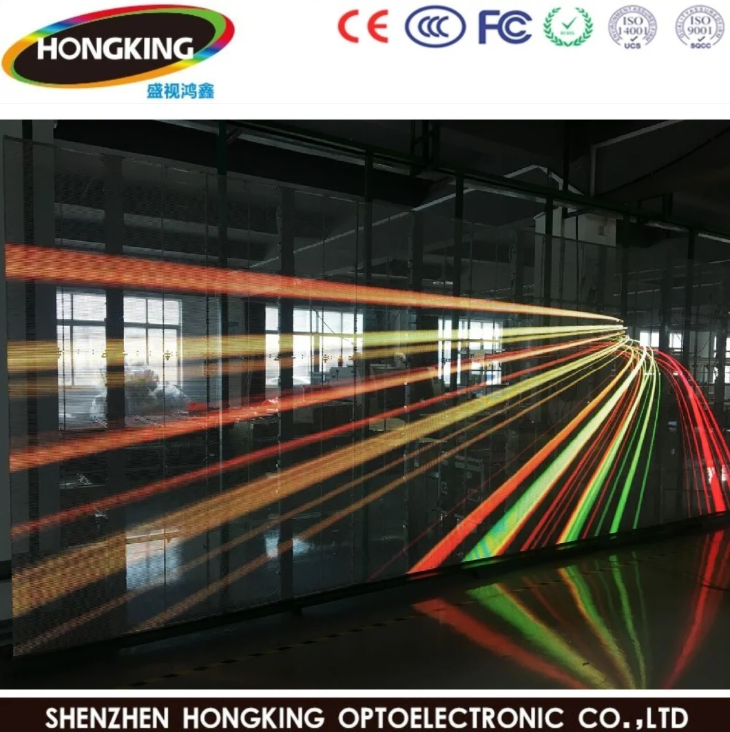 Shopping Mall Advertising Glass Window Wall Transparent/Glass LED Screen P7.81 P3.91