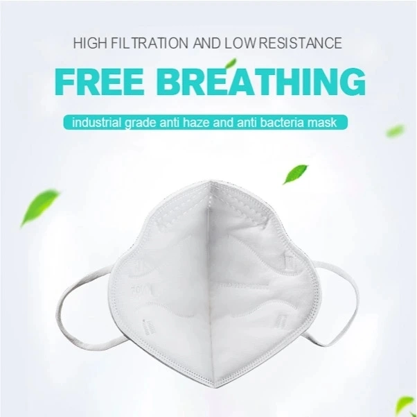Portable Respirator KN95 Filter Face Mask with 5 Ply Non Woven