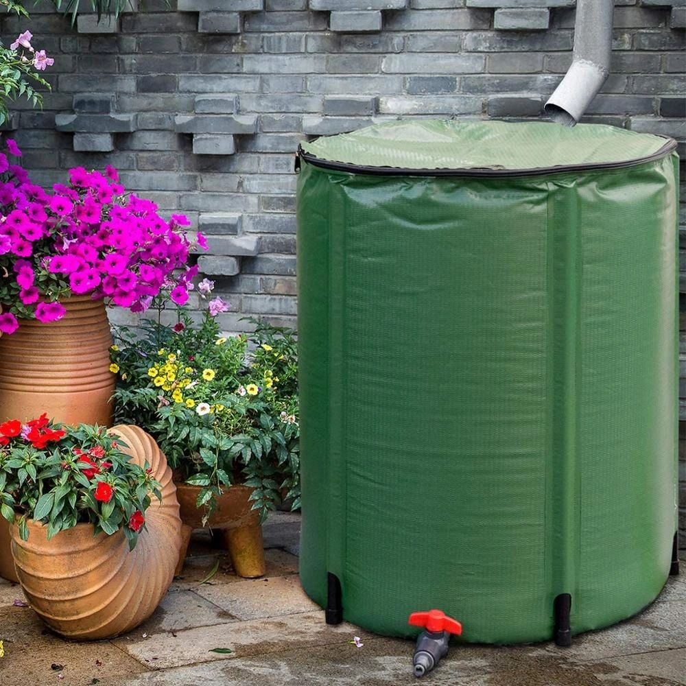 250L Portable Rain Barrel Water Collector Collapsible Tank Portable Water Storage Tank
