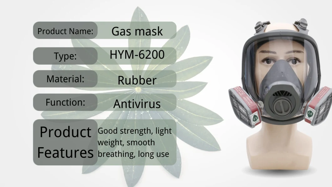 Full Face Gas Mask Anti-Virus Respirator Gas Mask with Poisonous Gas Canister
