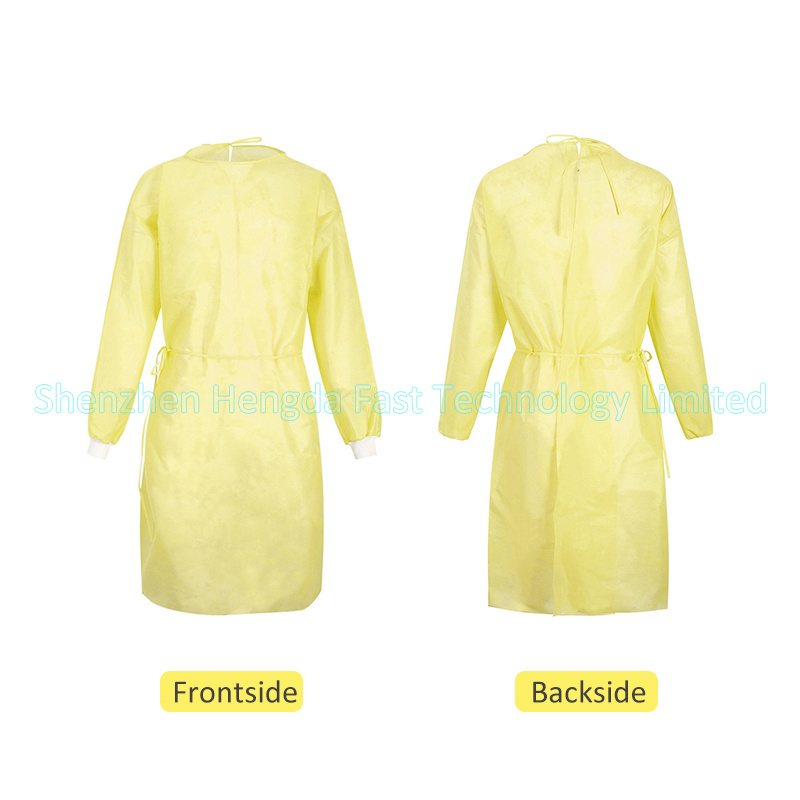 Medical Protective Isolation Suit Coveralls Clothing Protective Gown PP+PE 35G/M2