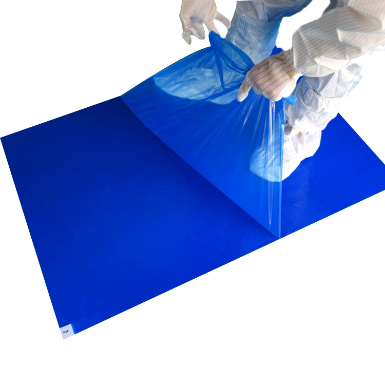 High Tackiness Peelable 30 Layers Decontaminating Floor Adhesive Sticky Mat