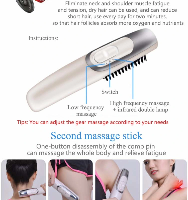 High Quality Hair Regrowth Laser Electric Hair Straightening Massage Comb