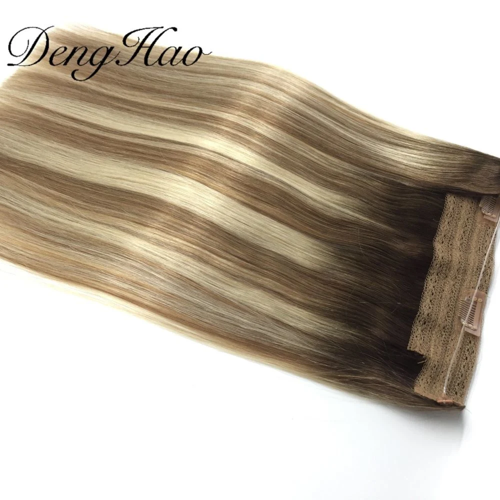 Remy Human Double Drawn Halo Hair Extension Remy Halo Hair
