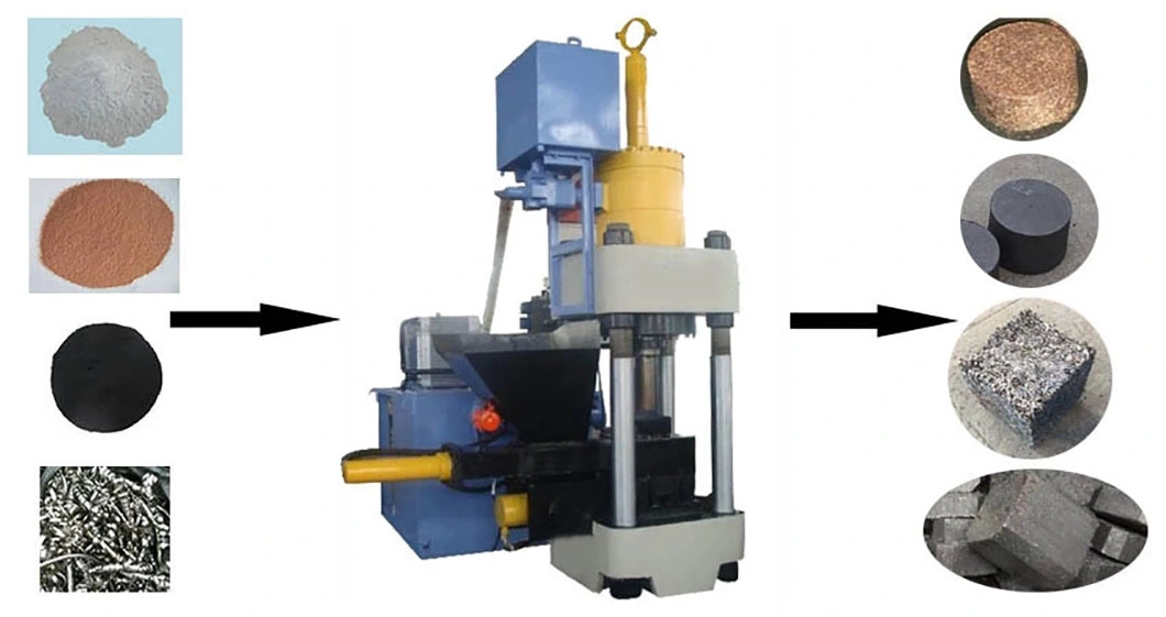 Hydraulic Metal Scrap Sponge Iron Briquette Briquetting Press Machine